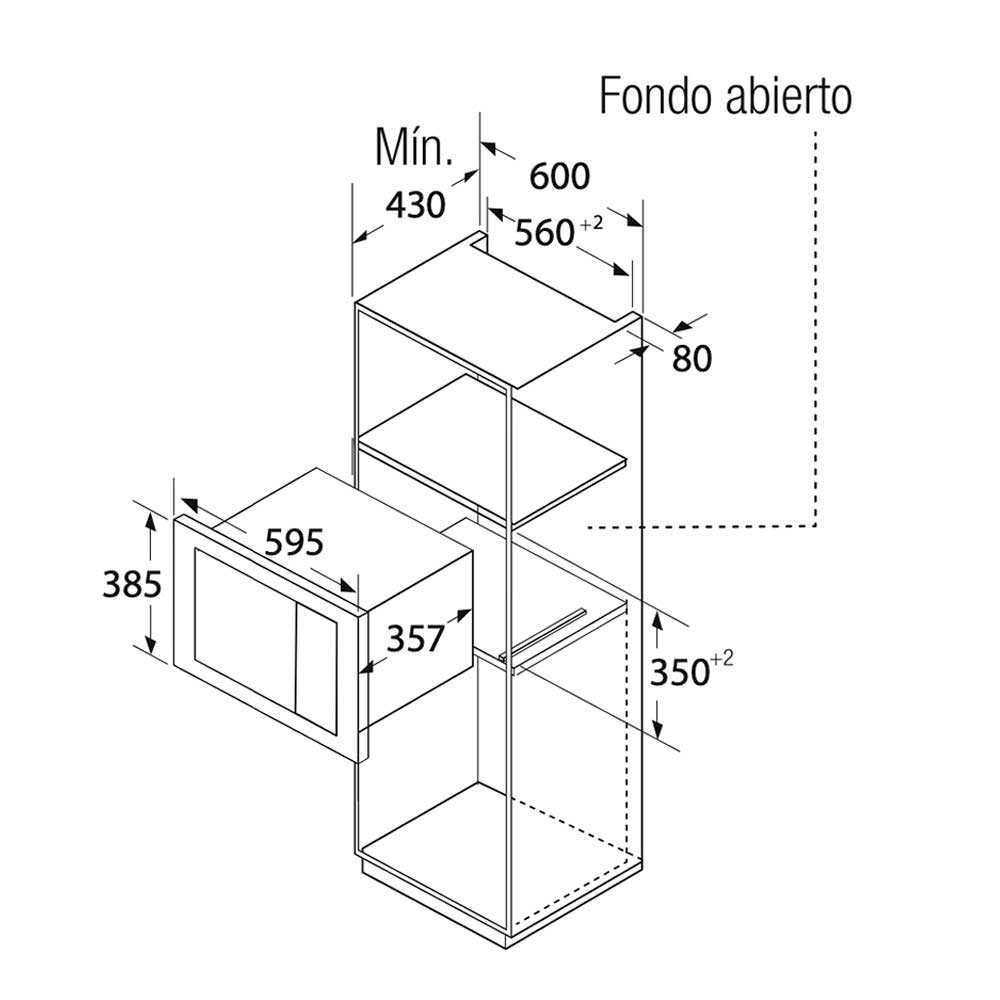 Orbegozo MICROONDAS ENCASTRABLE MIG 2325