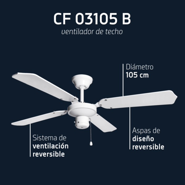 Orbegozo VENTILADOR DE TECHO CF 03105 B