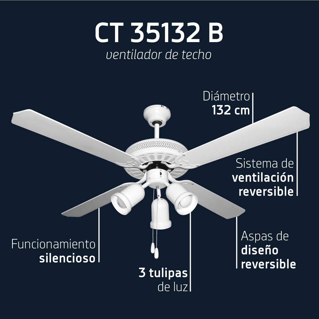 Orbegozo VENTILADOR DE TECHO CT 35132 B