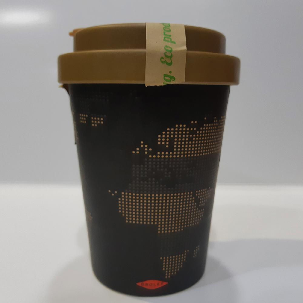 oroley Taza Mug bamboo negra 350 ml. Mapamudi