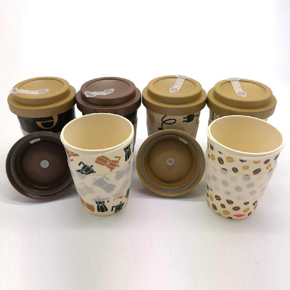 oroley Tazas Mug de fibra de bambú de 350 ml. Surtido 6 diseños