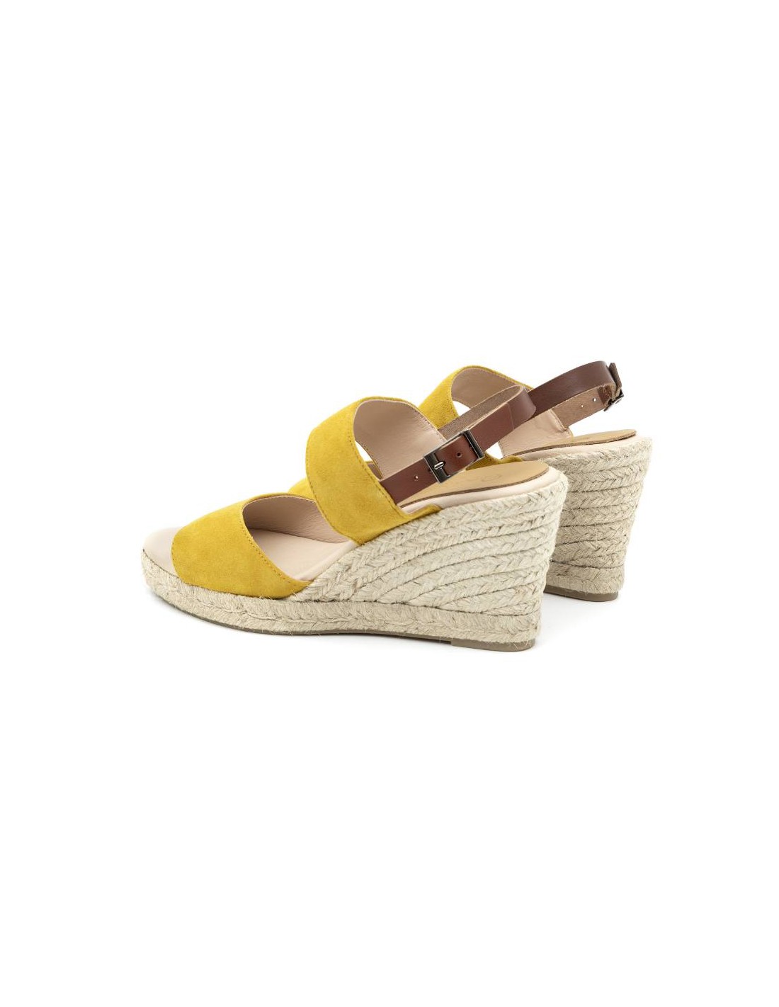 Ortiz & Reed Alpargatas De Mujer De Ante Y Piel Liso Color Amarillo W-AHINOA-YELLOW