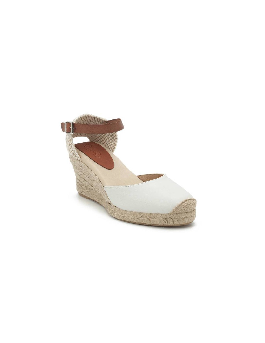 Ortiz & Reed Alpargatas De Mujer De Ante Y Piel Liso Color Blanco W-NATANA-BLANCO