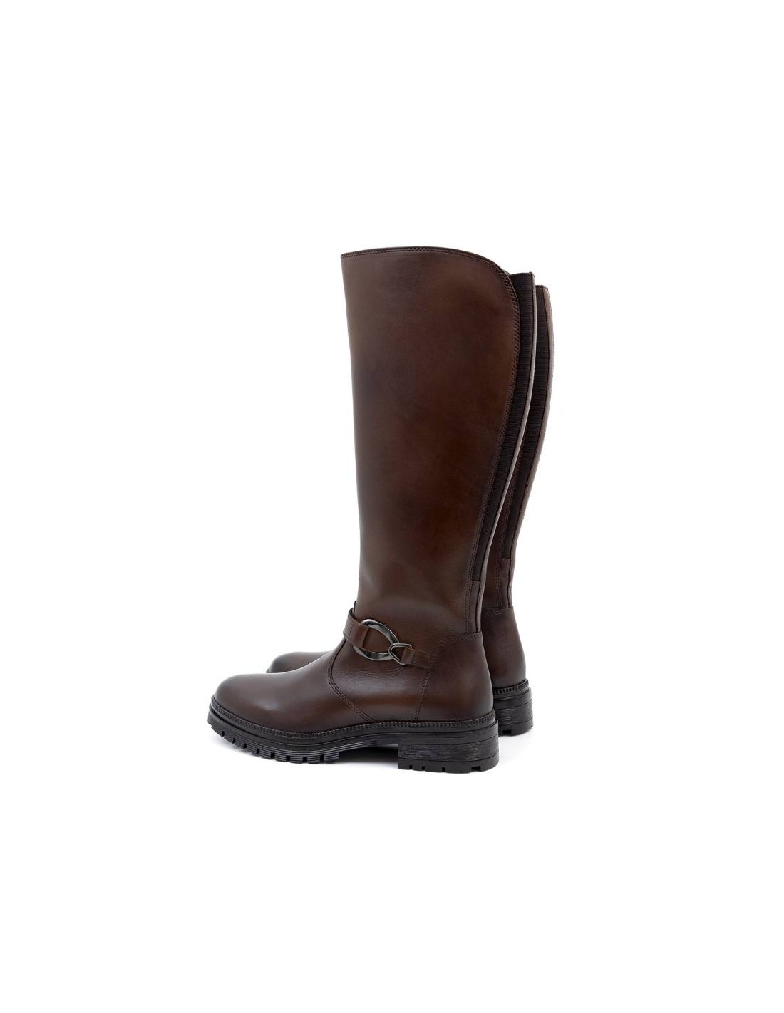Ortiz & Reed Botas De Mujer De Piel Con Aplique Metálico Color Marrón W-NABUTOR-MARRON