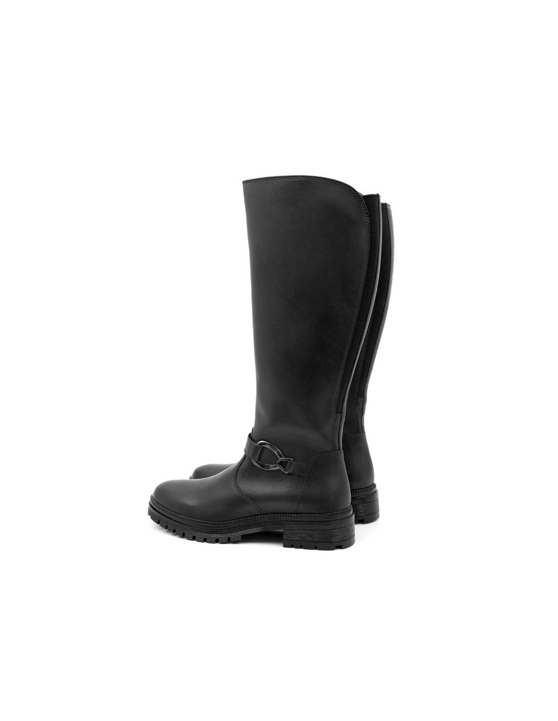 Ortiz & Reed Botas De Mujer De Piel Con Aplique Metálico Color Negro W-NABUTOR-NEGRO
