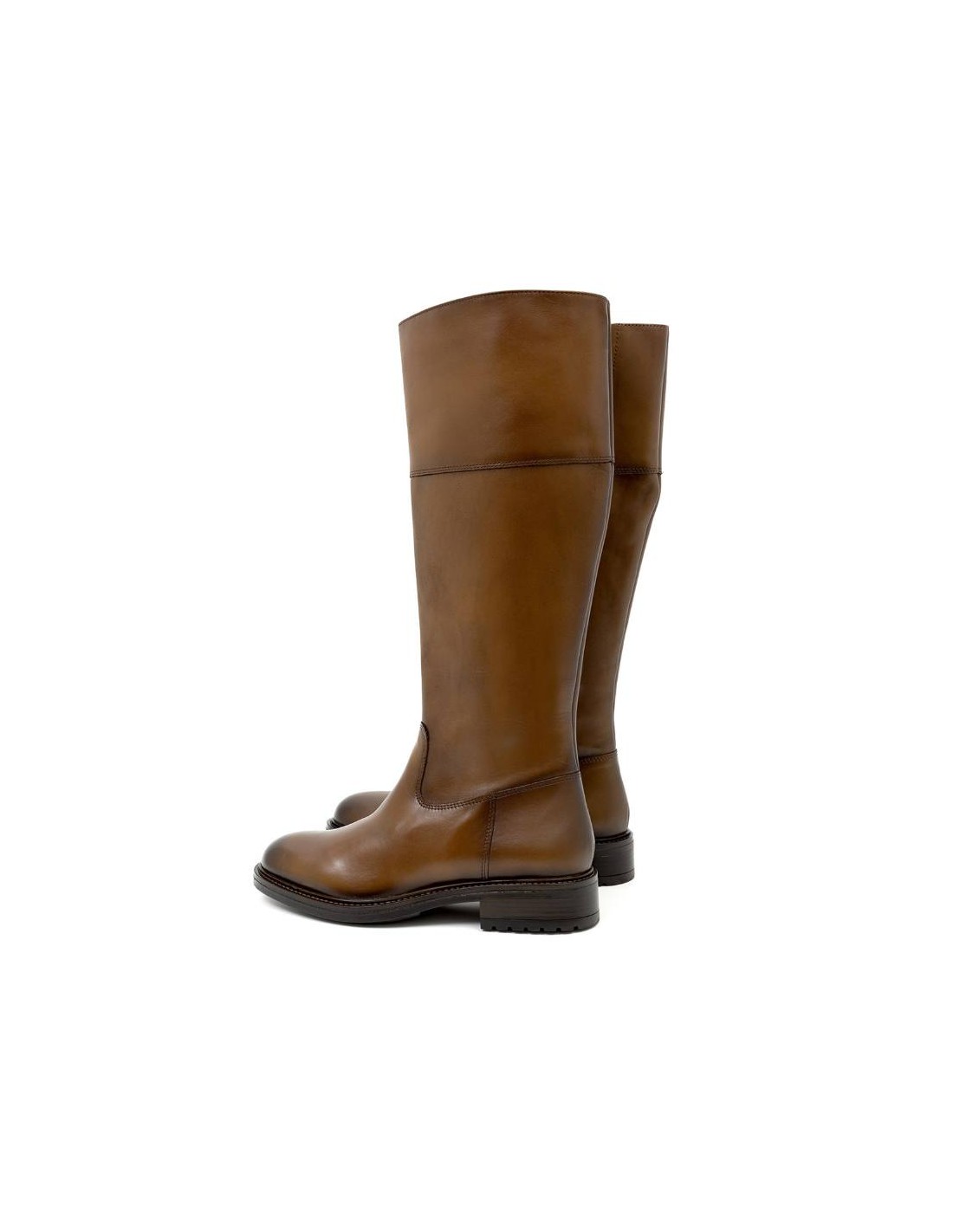 Ortiz & Reed Botas De Mujer De Piel Difuminado Color Cuero W-NALUFA-CUERO