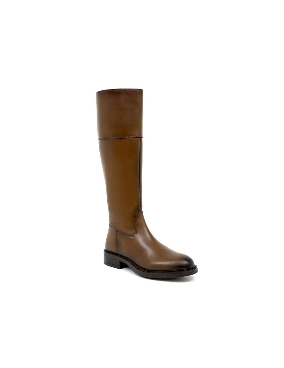 Ortiz & Reed Botas De Mujer De Piel Difuminado Color Cuero W-NALUFA-CUERO