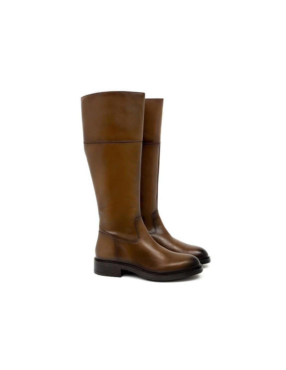 ortiz & reed Botas de mujer de piel difuminado color cuero W-NALUFA-CUERO