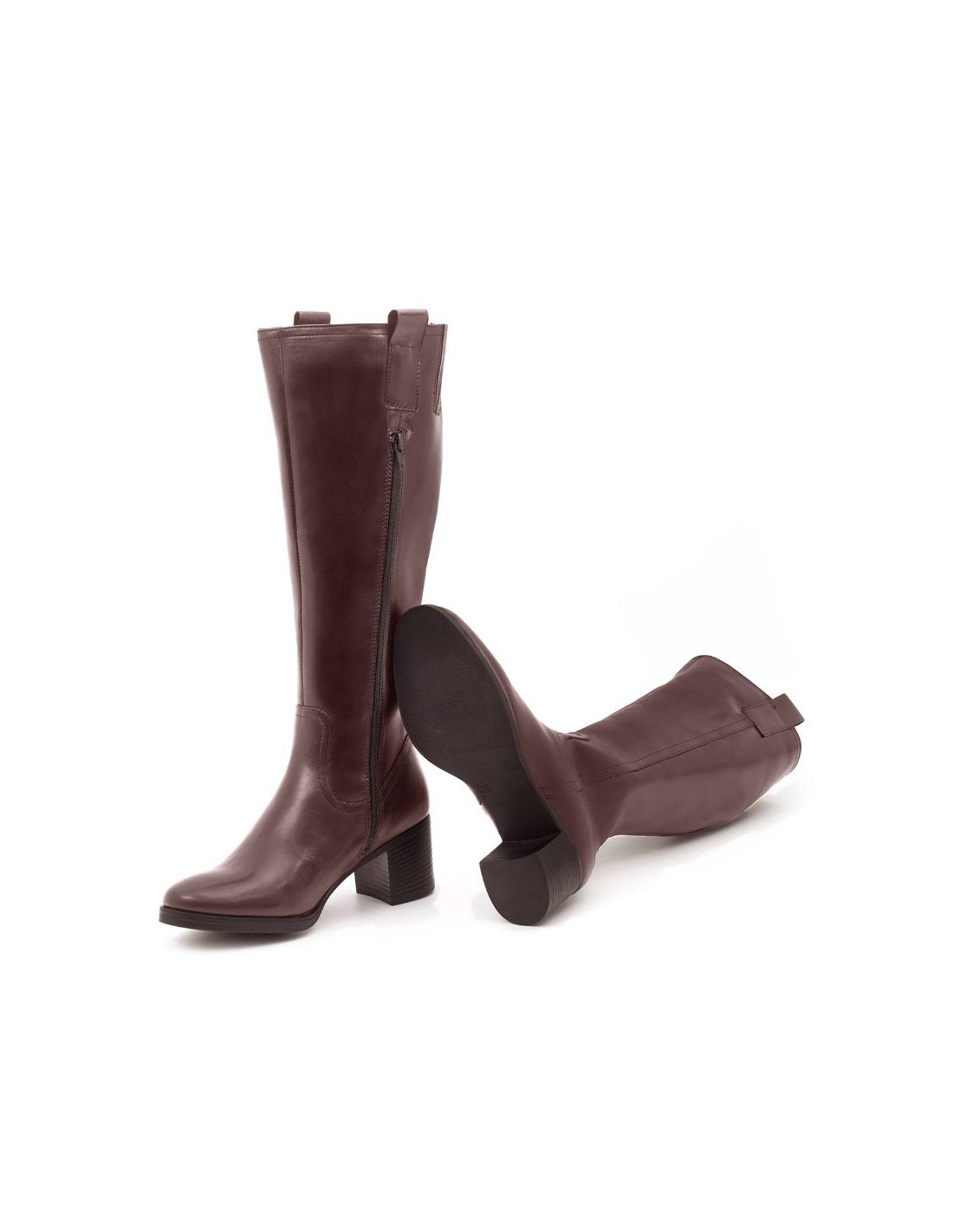 Ortiz & Reed Botas De Mujer De Piel Difuminado Color Marrón W-NAPOLI-CAFE