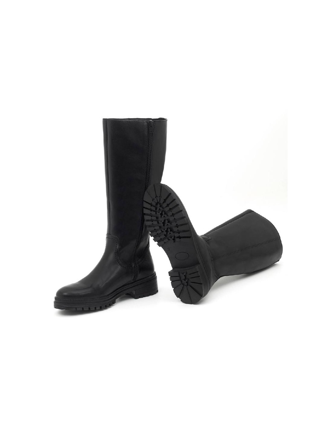 Ortiz & Reed Botas De Mujer De Piel Difuminado Color Negro W-NADILIA-NEGRO