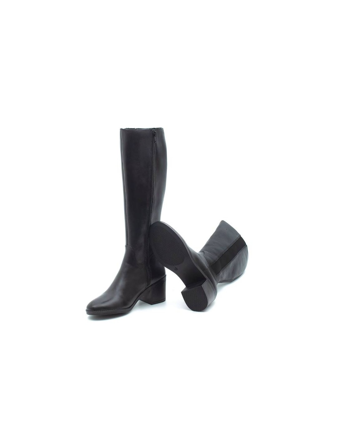 Ortiz & Reed Botas De Mujer De Piel Difuminado Color Negro W-NADORA-NEGRO