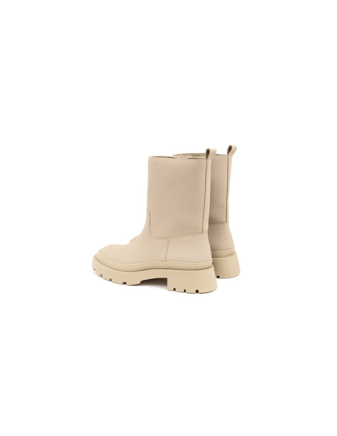 Ortiz & Reed Botas De Mujer Liso Con Cremallera Color Beige W-OLIVOR-CREMA