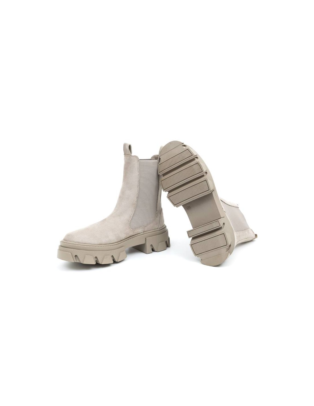 Ortiz & Reed Botas De Mujer Liso Con Una Hebilla Color Beige W-ONEROR-BEIGE