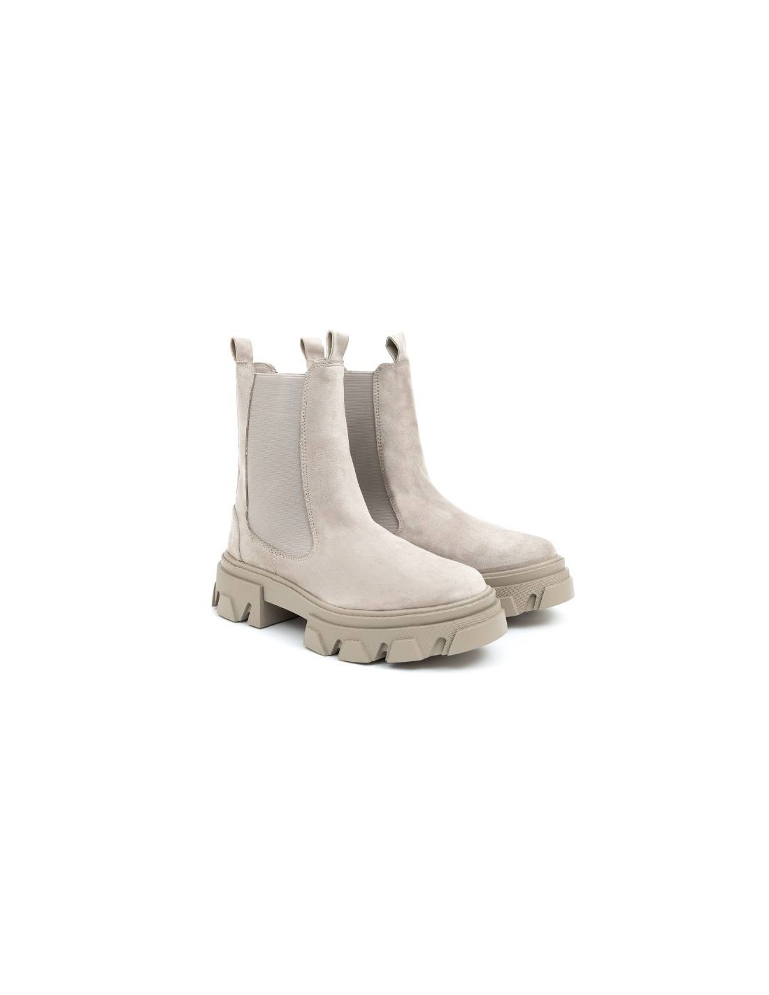ortiz & reed Botas de mujer liso con una hebilla color beige W-ONEROR-BEIGE