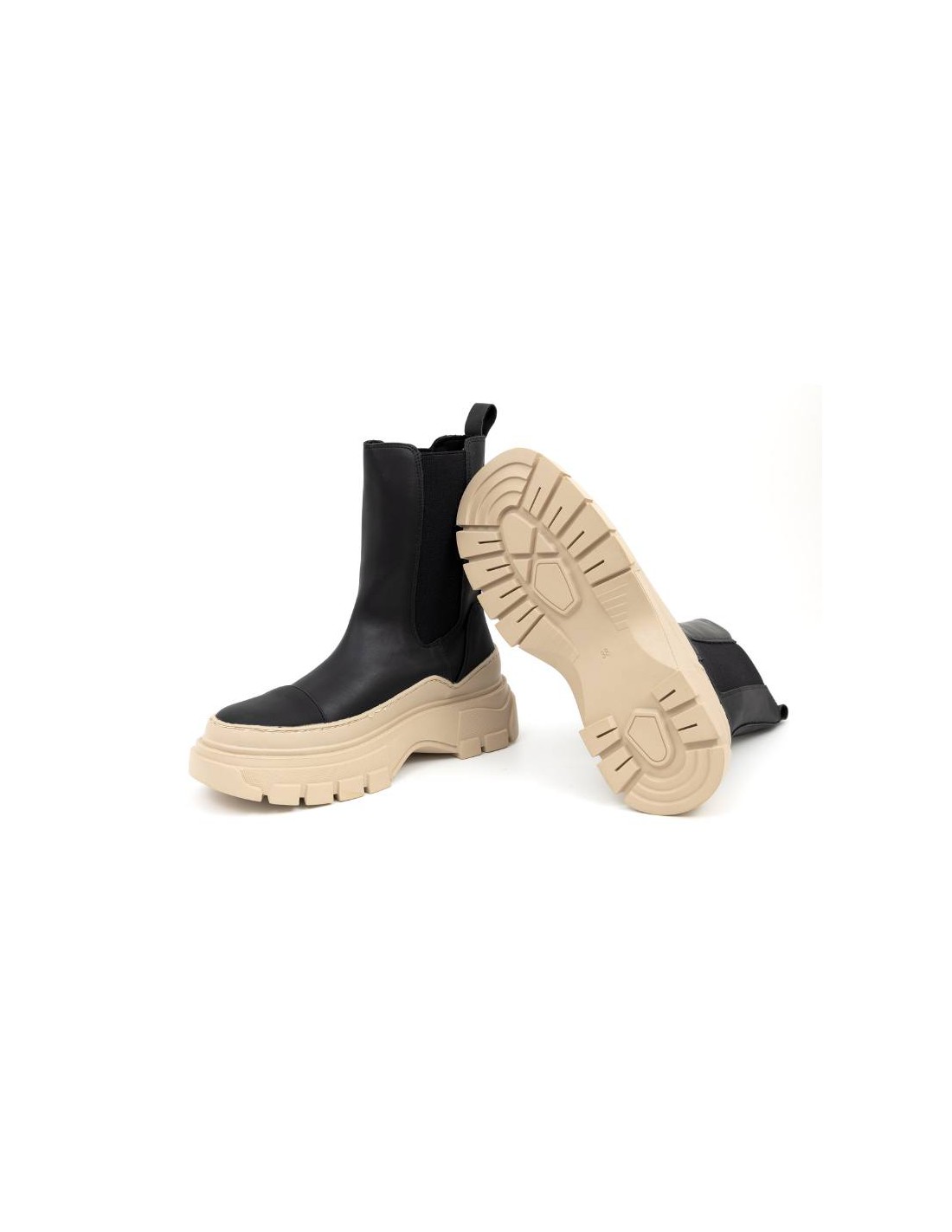 Ortiz & Reed Botas De Mujer Liso Liso Color Negro W-OLUCHOR-NEGRO-BEIGE