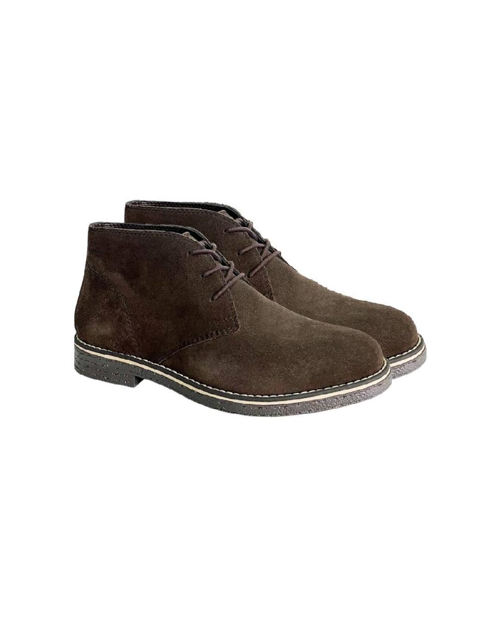 ortiz & reed Botín de ante liso color marrón SEKOR-BROWN