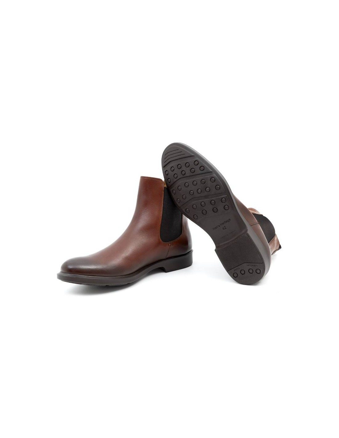 Ortiz & Reed Botín De Piel Acabado A Mano Color Cuero CROMANI-CUERO