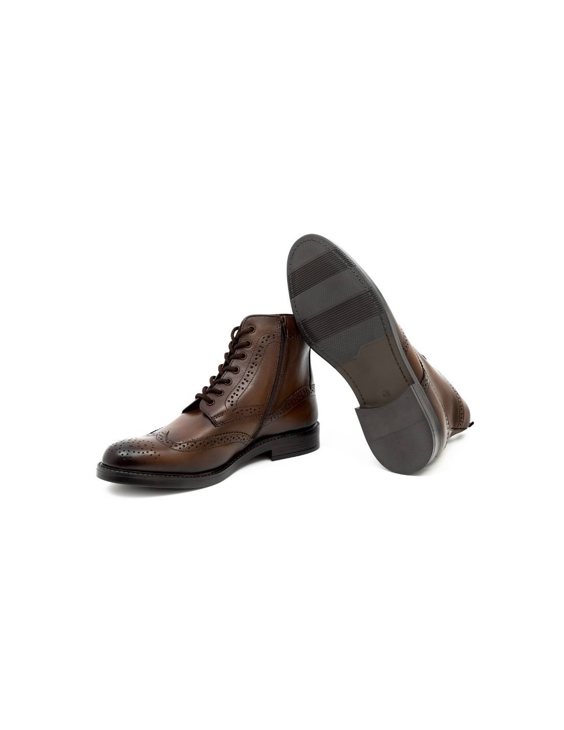 Ortiz & Reed Botín De Piel Acabado A Mano Color Cuero PORTOR-CUERO