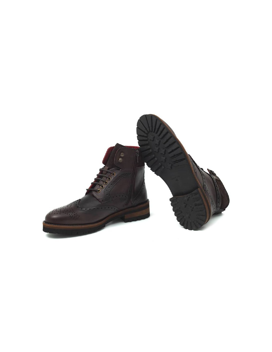 Ortiz & Reed Botín De Piel Acabado A Mano Color Marrón CRALPE-TESTA