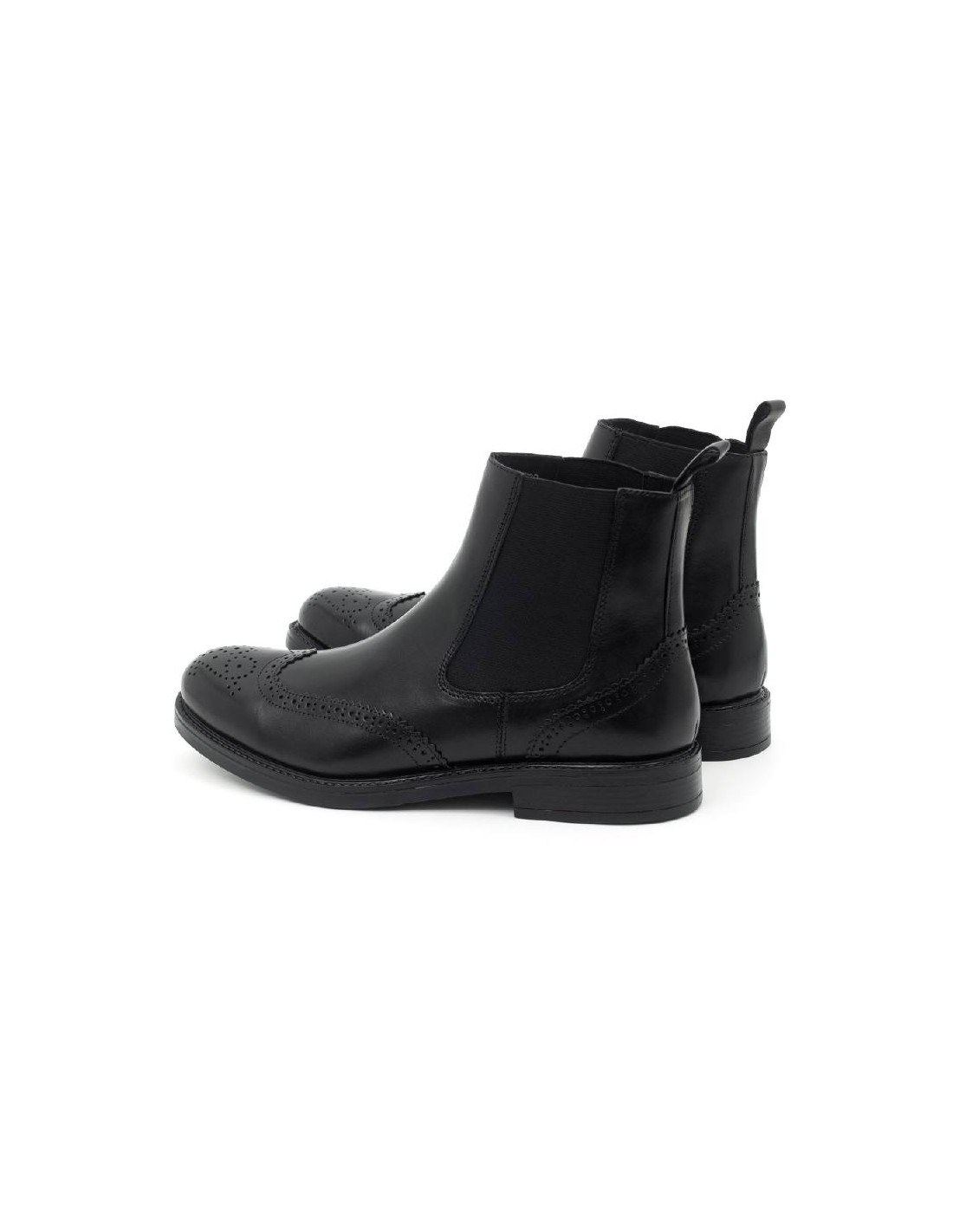 Ortiz & Reed Botín De Piel Acabado A Mano Color Negro PATRIFIO-NEGRO