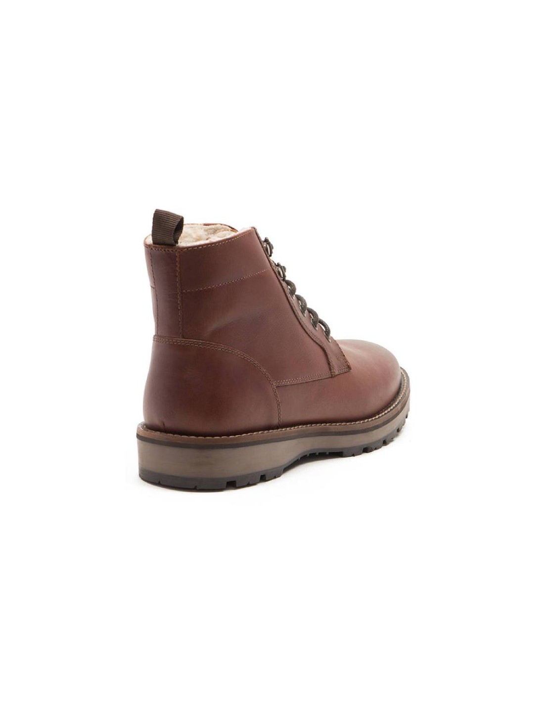 Ortiz & Reed Botín De Piel Con Cremallera Color Cuero TOLOR-TABACO