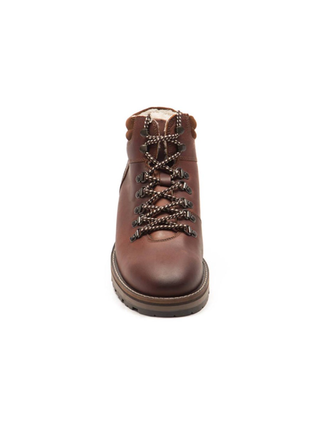 Ortiz & Reed Botín De Piel Con Cremallera Color Marrón TRAVERO-BROWN