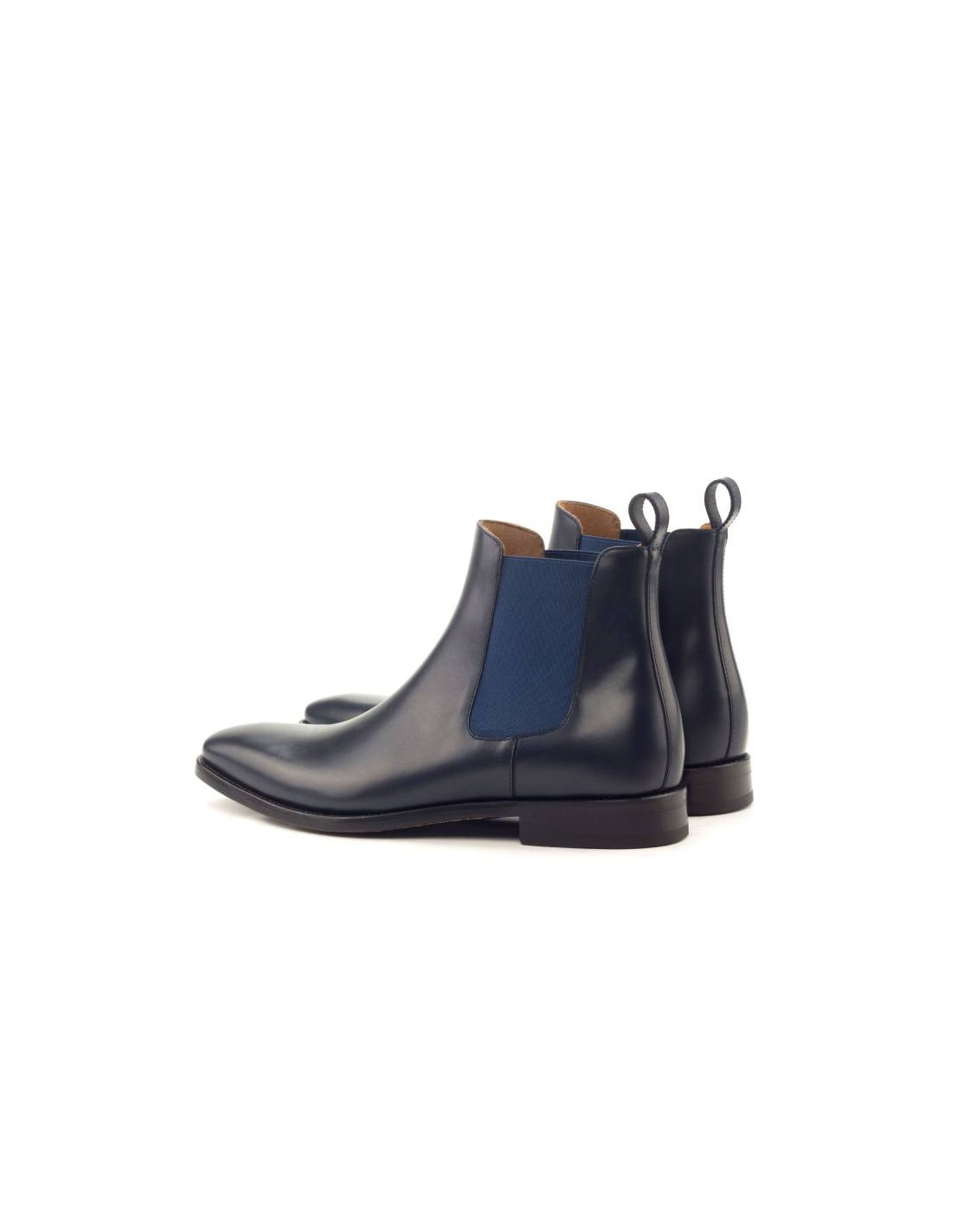 Ortiz & Reed Botínes Chelsea De Piel Con Elástico Lateral Color Azul LACHER-NAVY