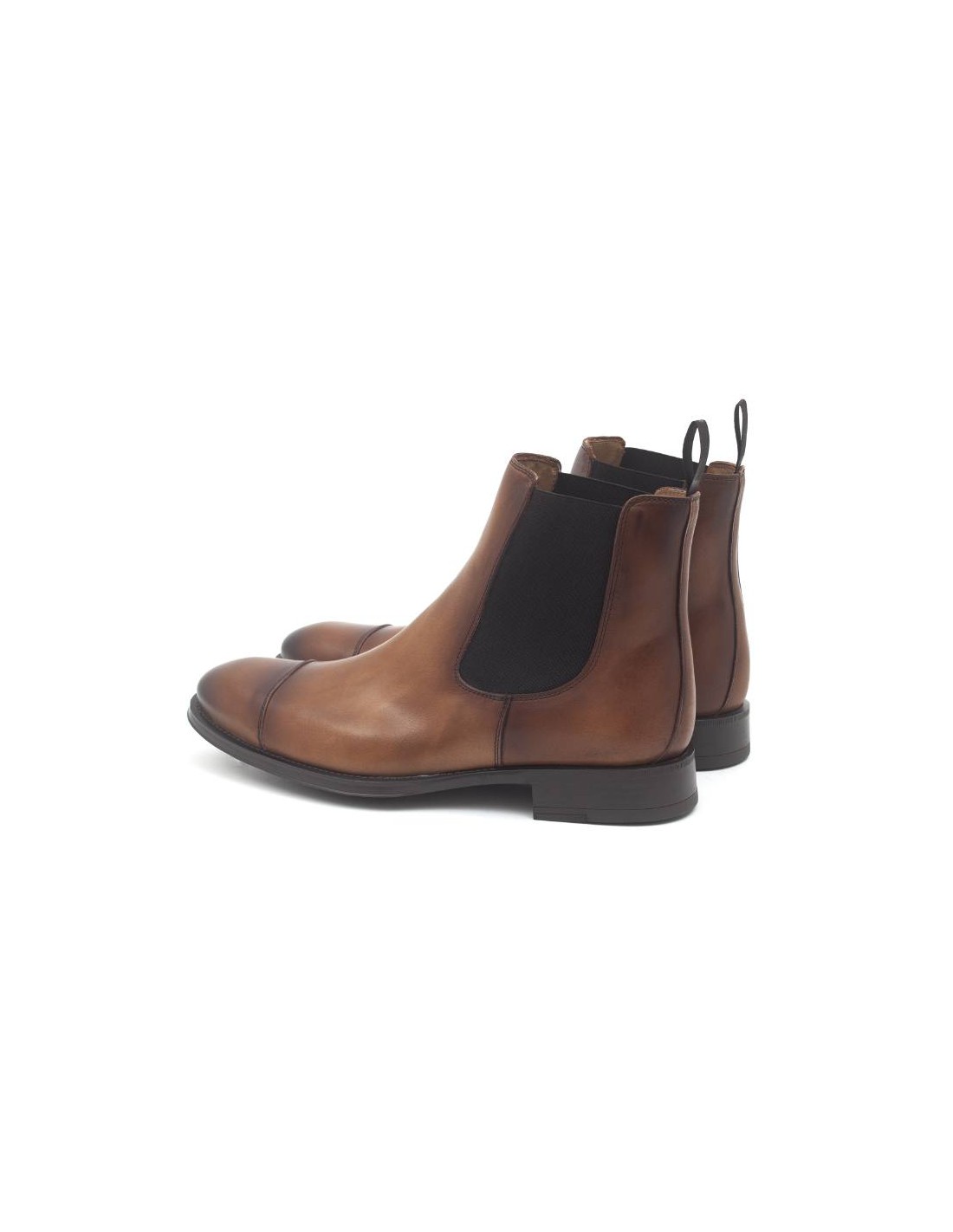 Ortiz & Reed Botínes Chelsea De Piel Con Elástico Lateral Color Cuero MONTRELO-CAMEL