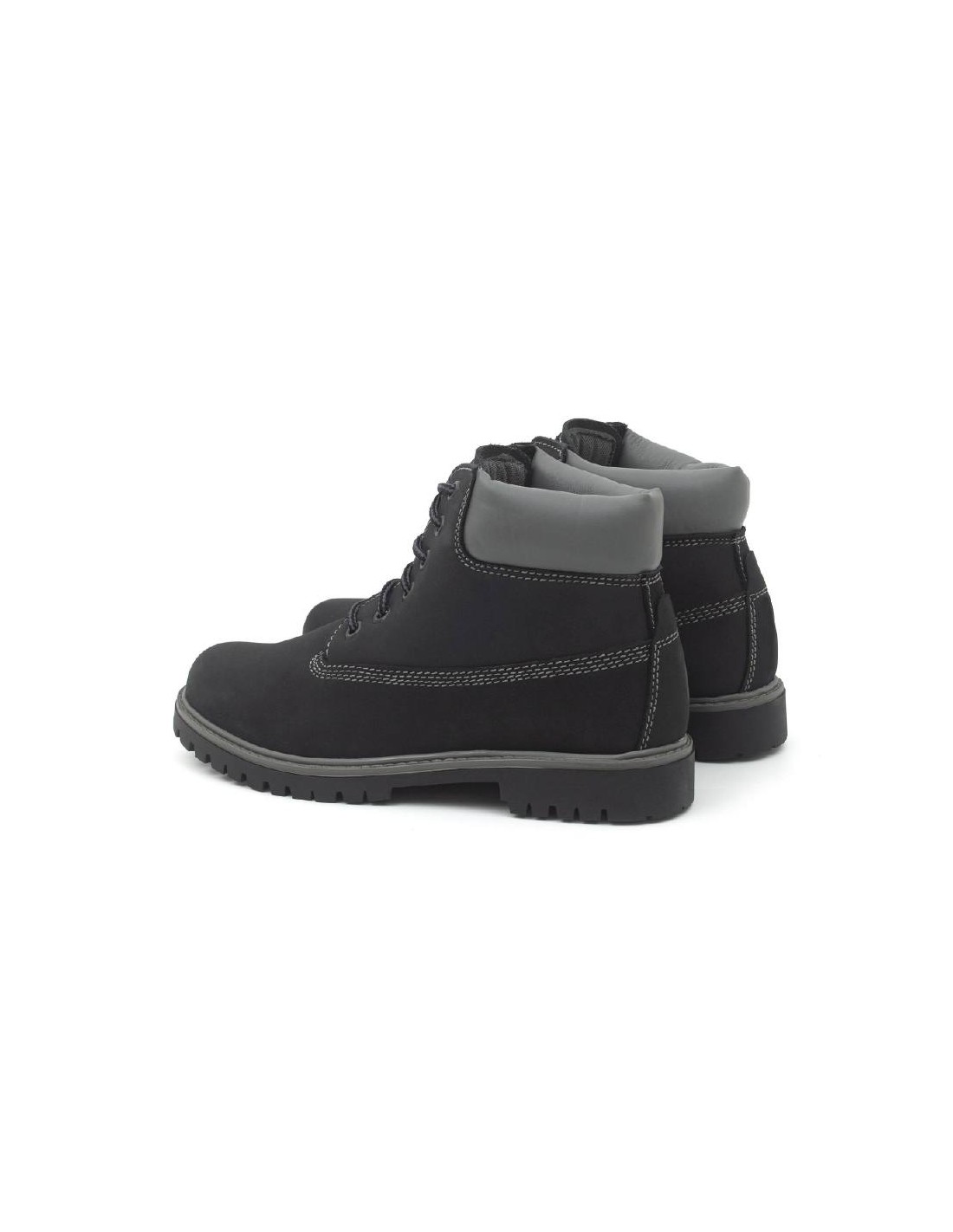 Ortiz & Reed Botines De Mujer De Nobuck Liso Color Negro W-NELOR-BLACK