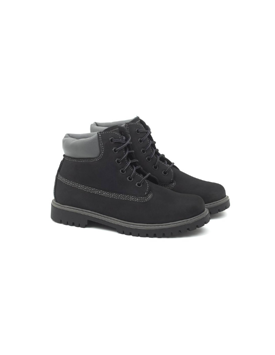 ortiz & reed Botines de mujer de nobuck liso color negro W-NELOR-BLACK