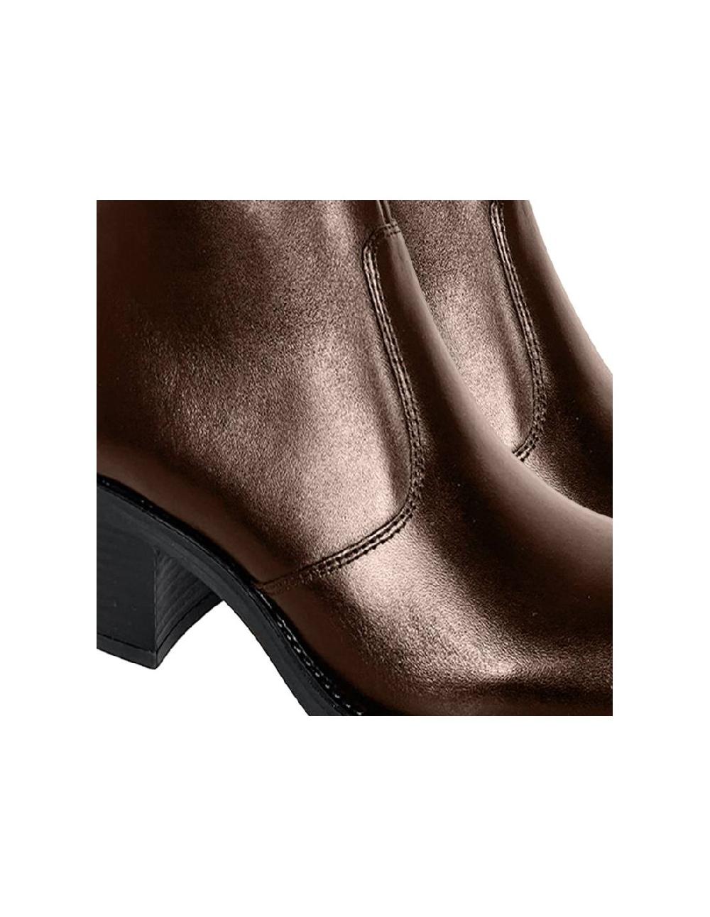 Ortiz & Reed Botines De Mujer De Piel Acabado A Mano Color Marrón W-AMELIOR-BROWN