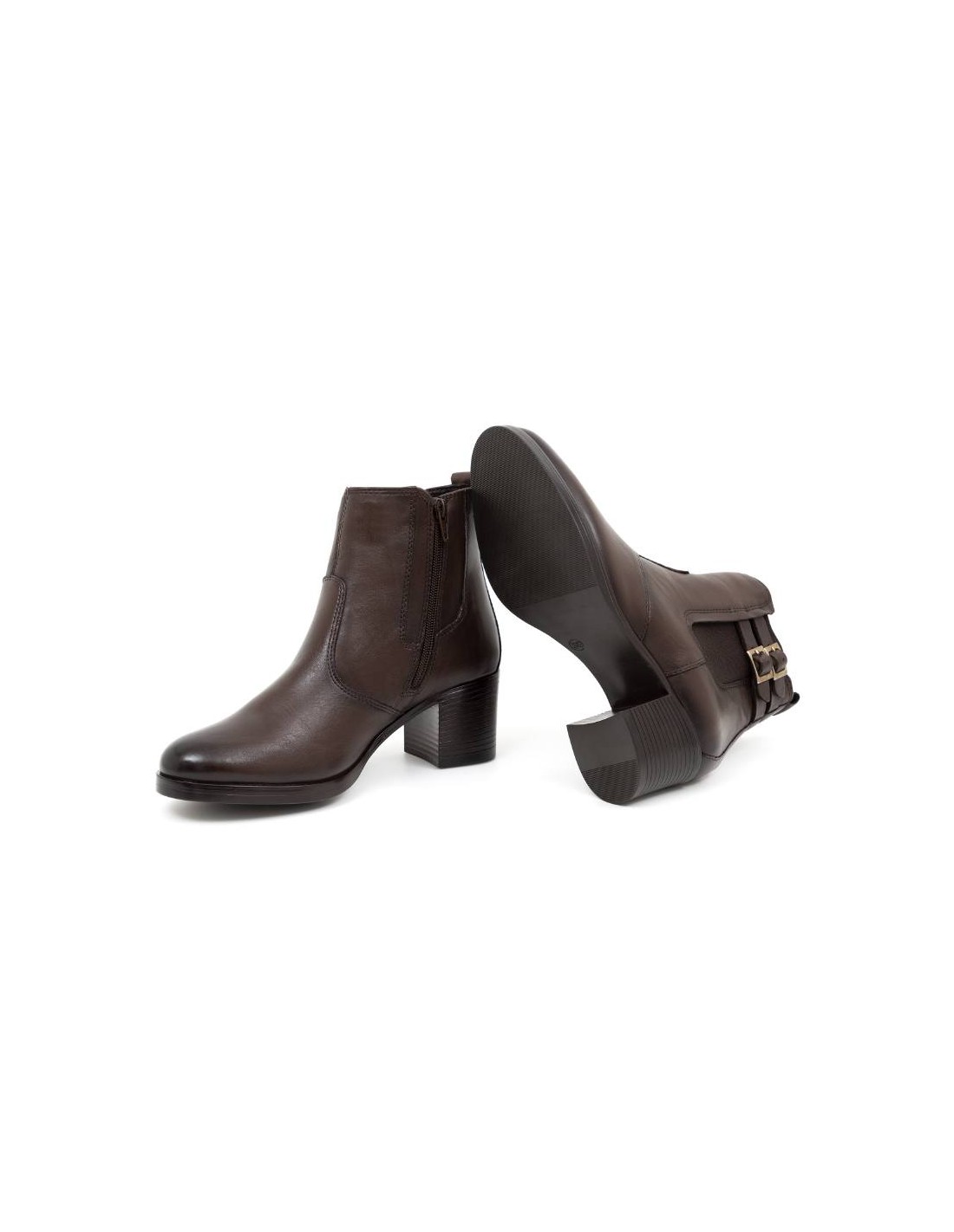 Ortiz & Reed Botines De Mujer De Piel Acabado A Mano Color Marrón W-PRIOCHOR-CAFE