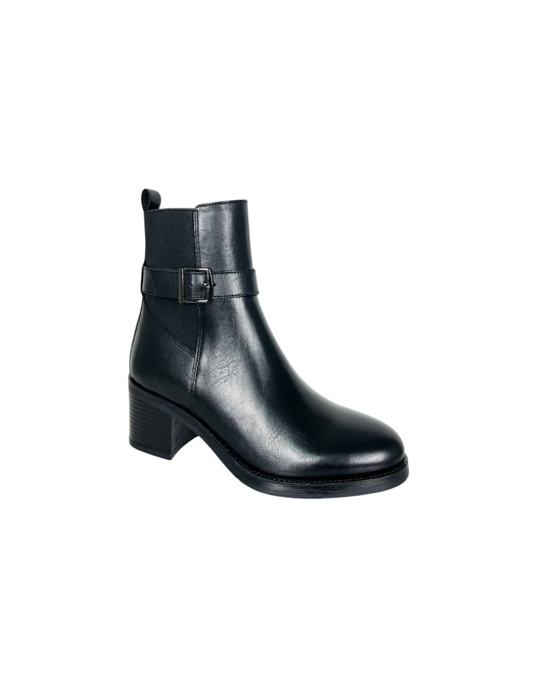 Ortiz & Reed Botines De Mujer De Piel Acabado A Mano Color Negro W-ANIMOR-BLACK