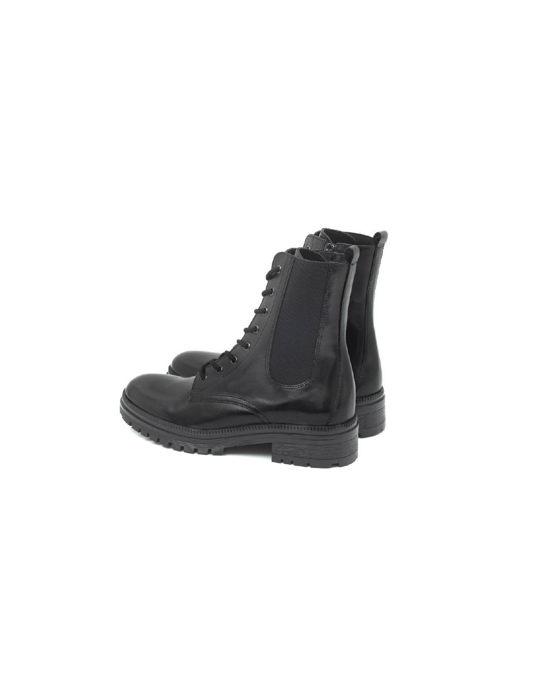 Ortiz & Reed Botines De Mujer De Piel Acabado A Mano Color Negro W-NAFANG-NEGRO