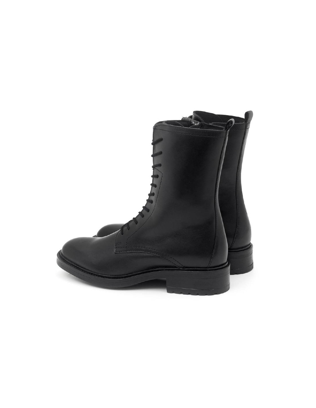 Ortiz & Reed Botines De Mujer De Piel Acabado A Mano Color Negro W-NAGILA-NEGRO