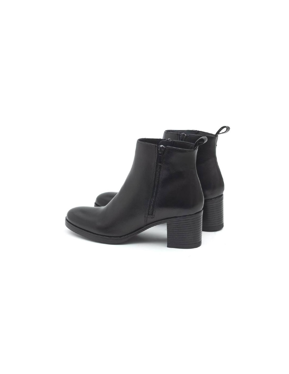 Ortiz & Reed Botines De Mujer De Piel Acabado A Mano Color Negro W-NIFTER-NEGRO