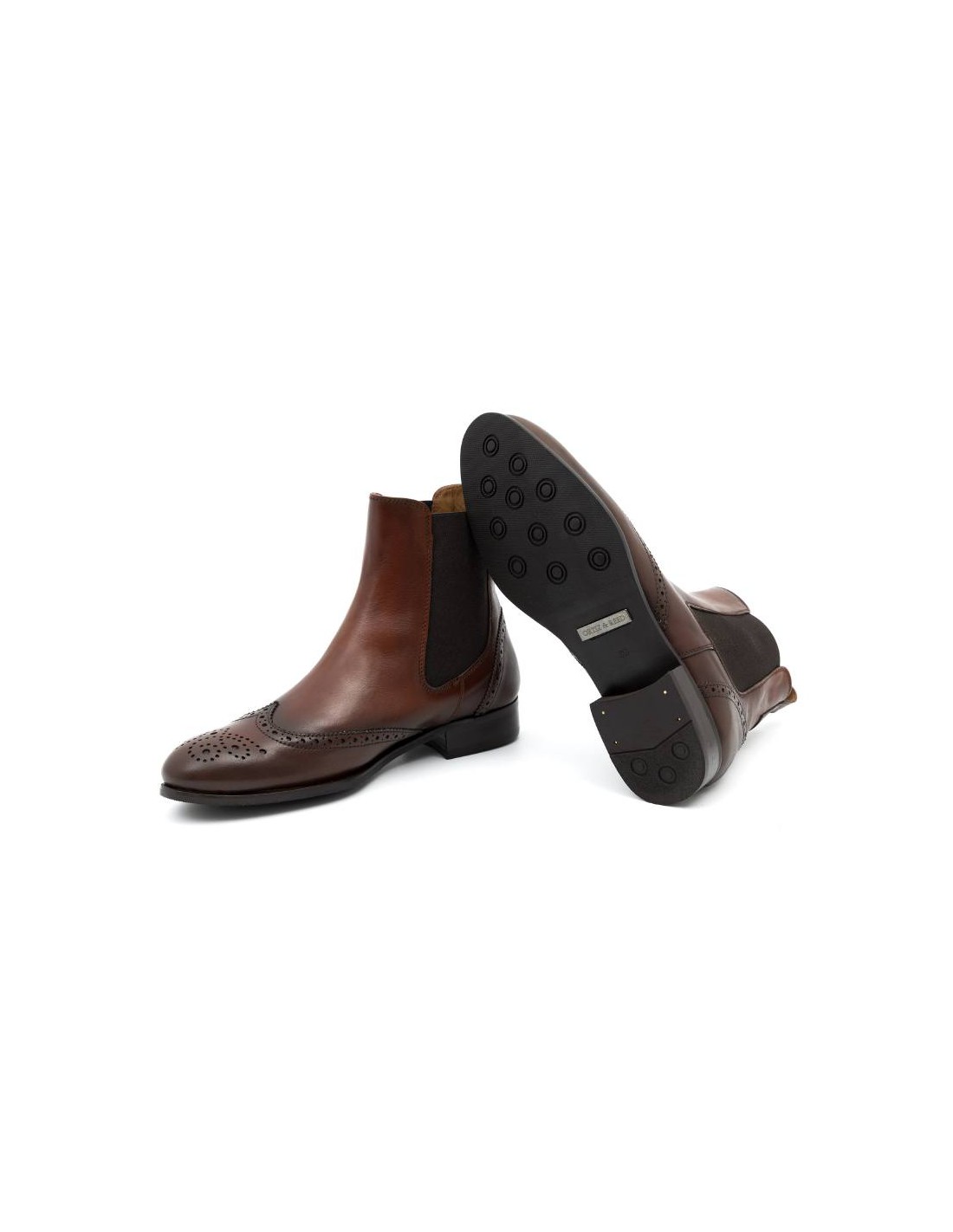 Ortiz & Reed Botines De Mujer De Piel Con María Color Cuero W-CORTELI-CUERO