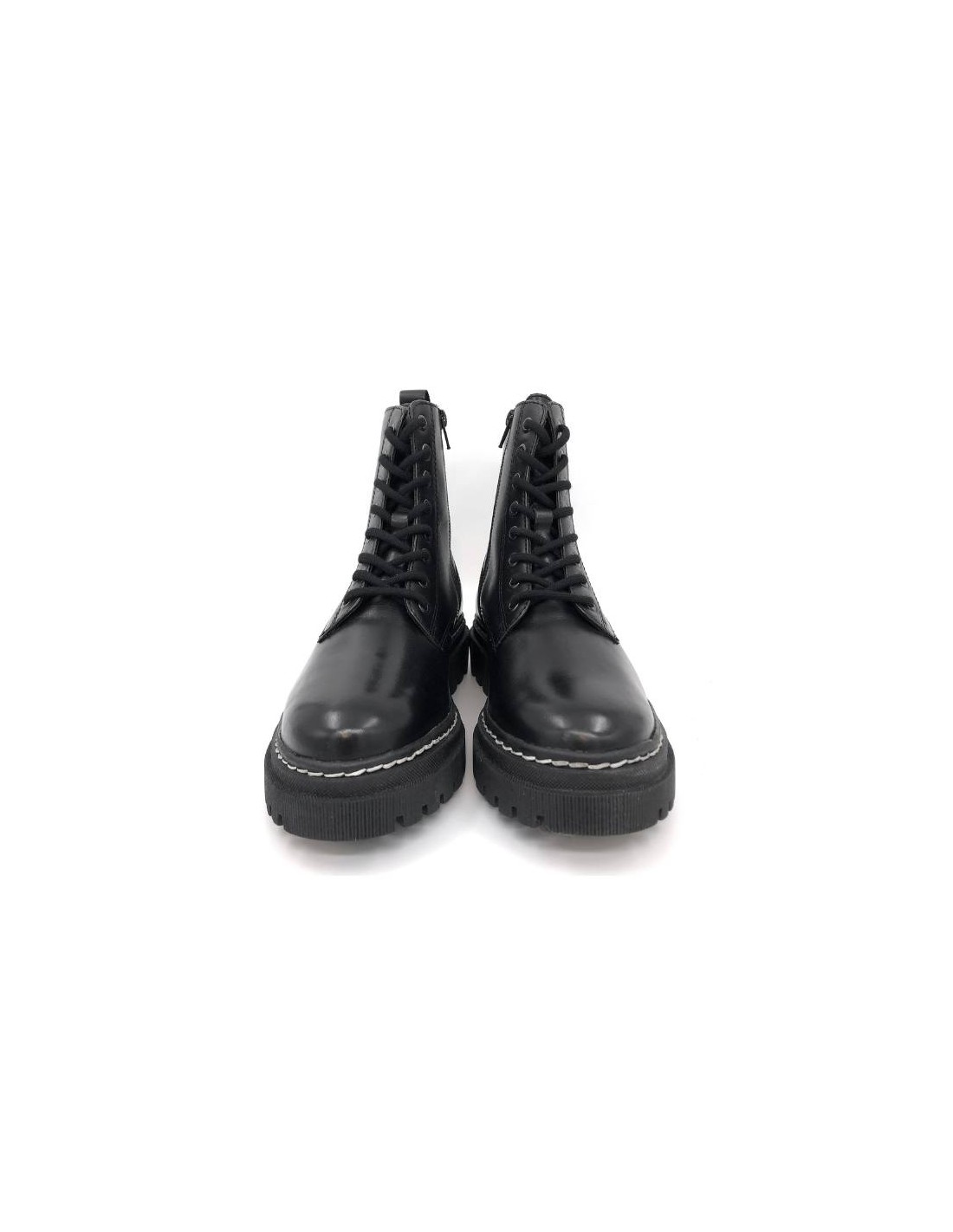 Ortiz & Reed Botines De Mujer De Piel Liso Color Negro W-PARROR-NEGRO