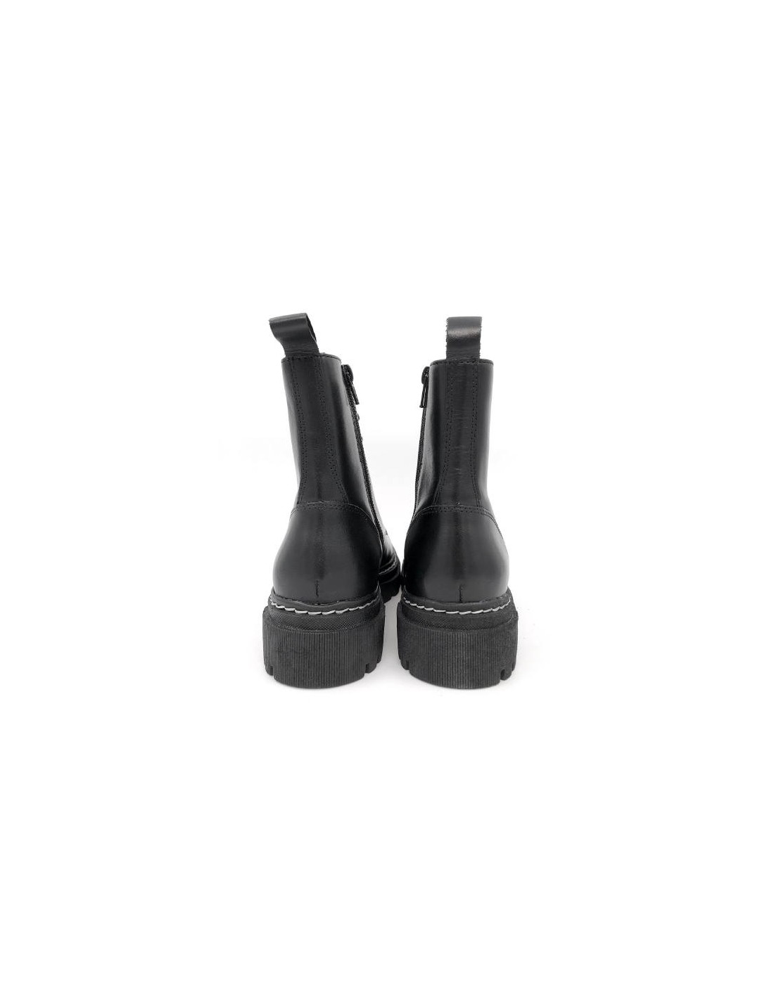 Ortiz & Reed Botines De Mujer De Piel Liso Color Negro W-PARROR-NEGRO