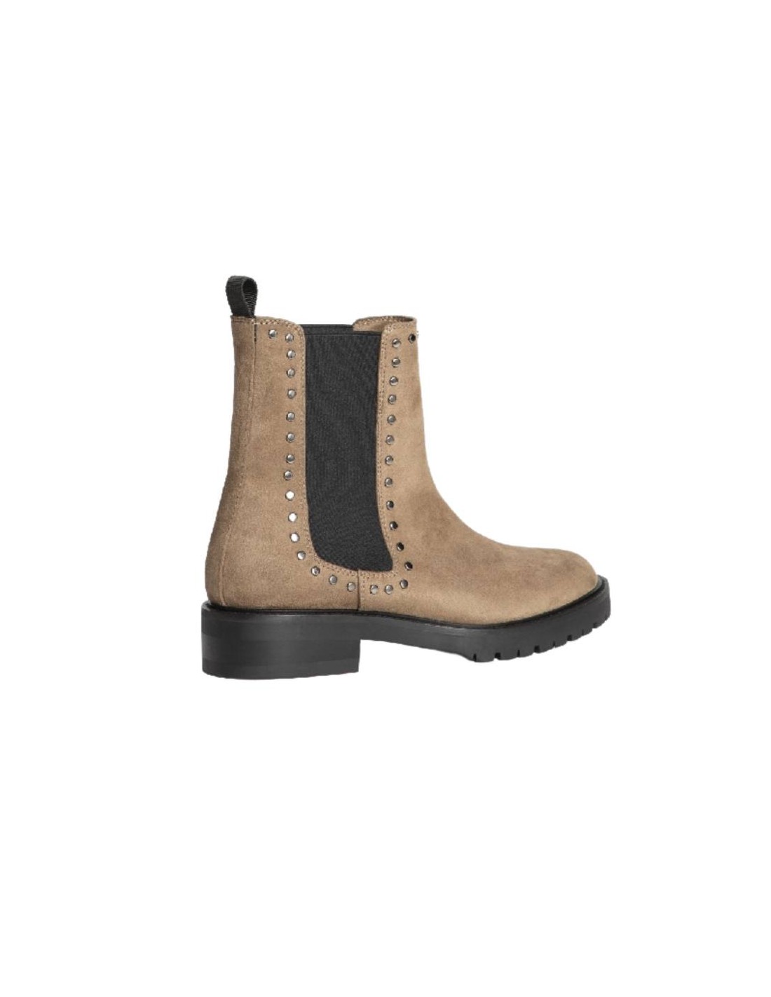 Ortiz & Reed Botines De Mujer De Terciopelo Con Aplique Metálico Color Beige W-CHASIMOR-TAUPE