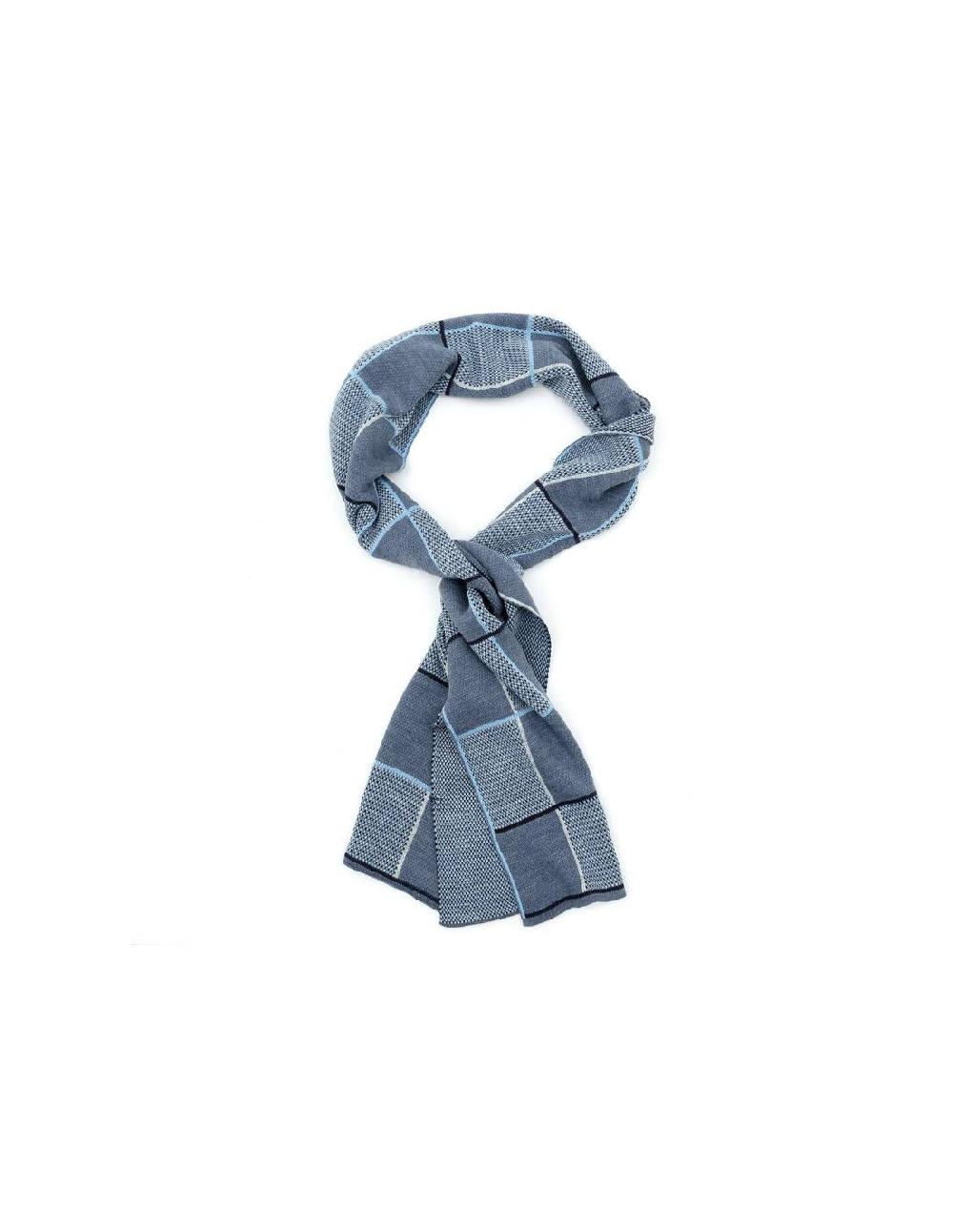 ortiz & reed Bufanda para hombre liso acabado a mano color azul BUF-CAPRIOR-BLUE