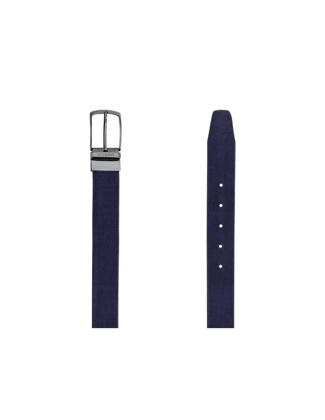 Ortiz & Reed Cinturón De Ante Afelpado Color Azul B-SELLIVER-AZUL