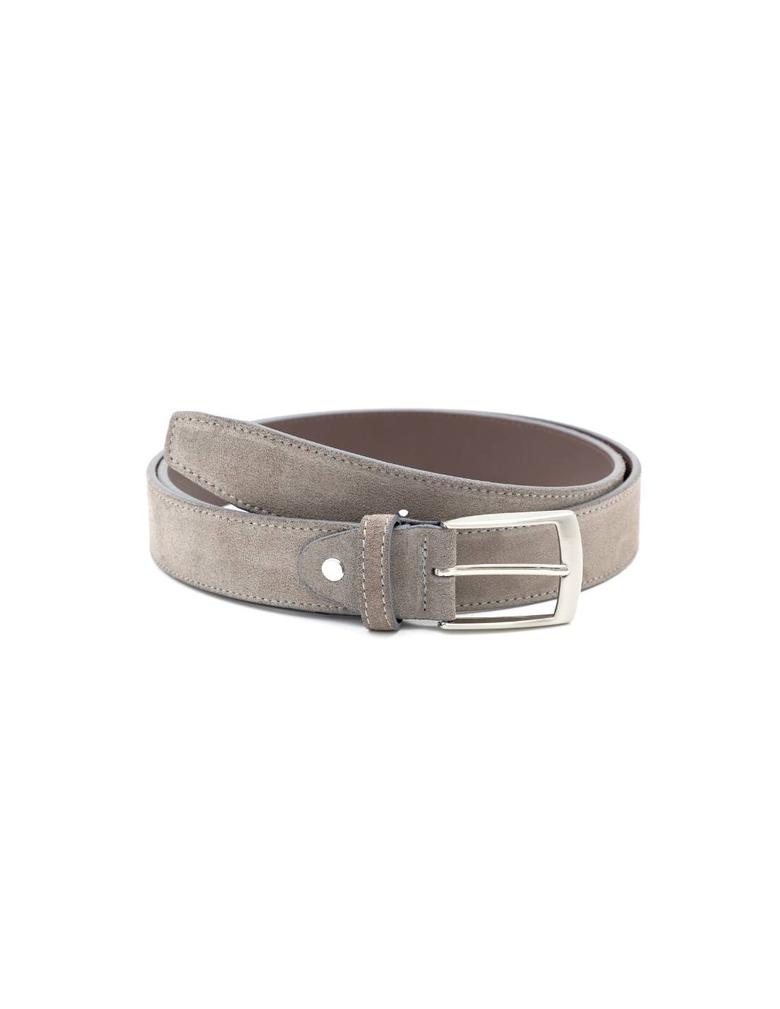 ortiz & reed Cinturón de ante cosido artesano color gris B-SAKTECOR-GRIS