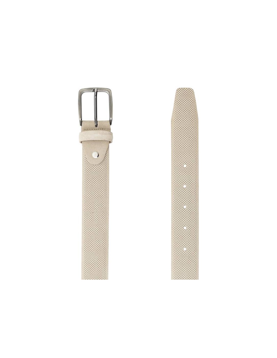 Ortiz & Reed Cinturón De Ante Liso Color Beige B-SEMOR-CORDA