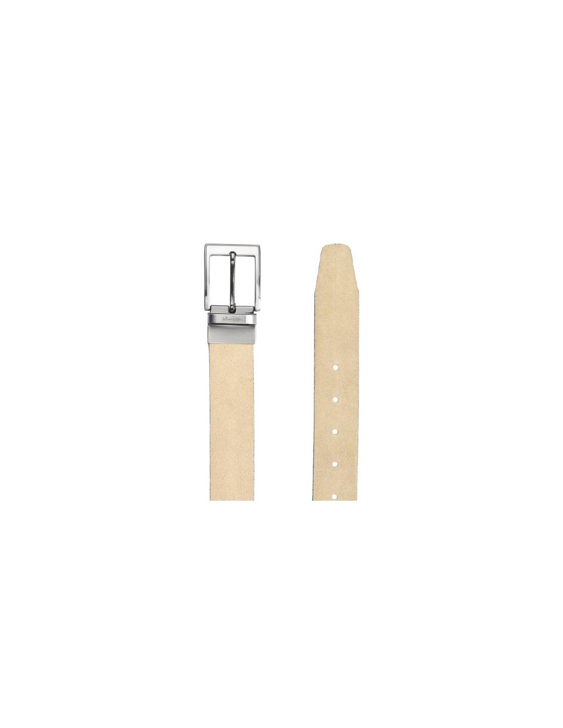 Ortiz & Reed Cinturón De Ante Liso Color Beige B-SINGLE-TOPO