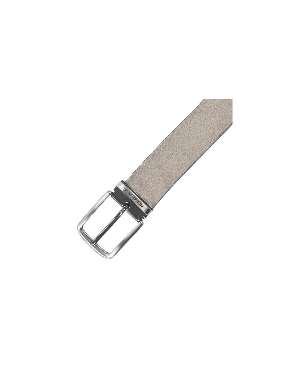 Ortiz & Reed Cinturón De Ante Liso Color Gris B-STRUFFEL-NIQUEL