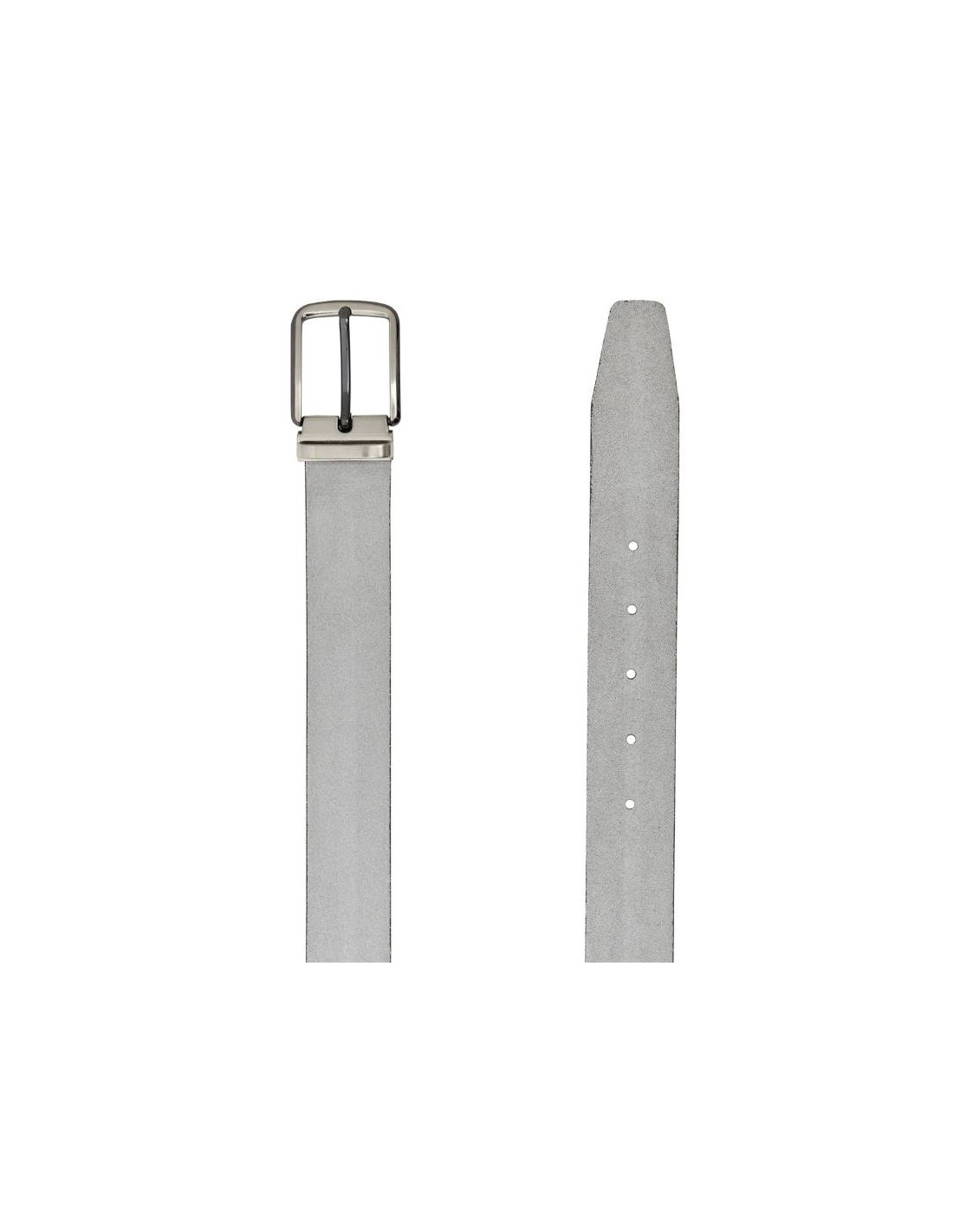 Ortiz & Reed Cinturón De Ante Liso Color Gris B-STRUFOR-GRIS