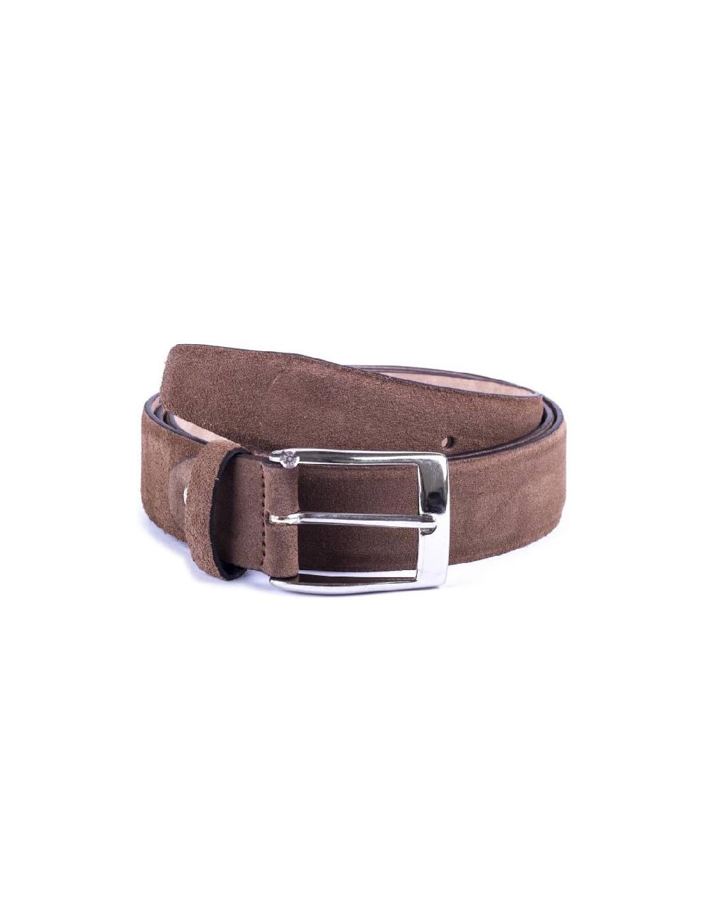 ortiz & reed Cinturón de ante liso color marrón B-STRAUSS-VISON