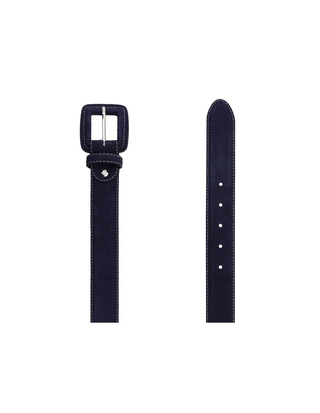 Ortiz & Reed Cinturón De Mujer De Ante Con Hebilla Forrada Color Azul WB-SOKEN-AZUL