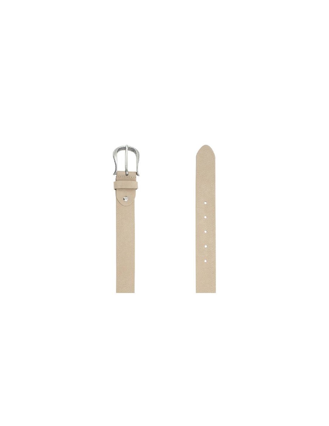 Ortiz & Reed Cinturón De Mujer De Nobuck Con Hebilla Grabada Color Beige WB-HORSE-BEIGE